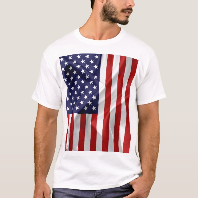 Camiseta Bandeira dos Estados Unidos da América (Frente)