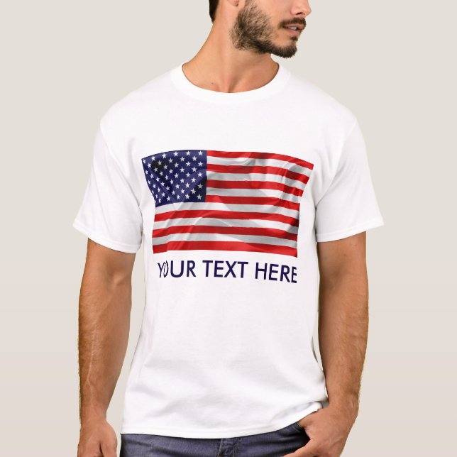 Camiseta Bandeira dos Estados Unidos da América (Frente)