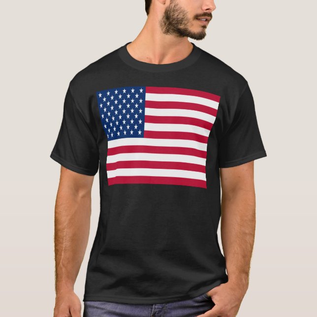 Camiseta Bandeira dos Estados Unidos da América (Frente)