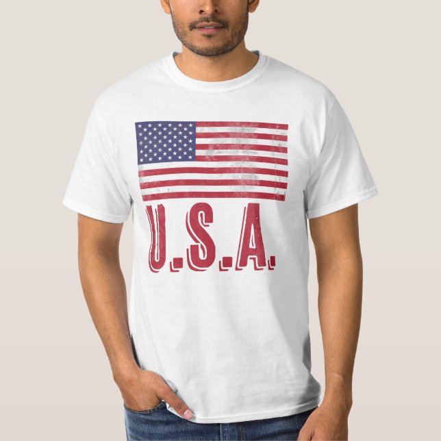 Camiseta Bandeira dos Estados Unidos da América (Frente)