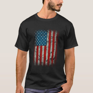 Camiseta Bandeira dos Estados Unidos da América Distressed 