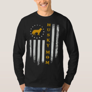 Camiseta Bandeira dos Estados Unidos Orud Siberian Husky Do