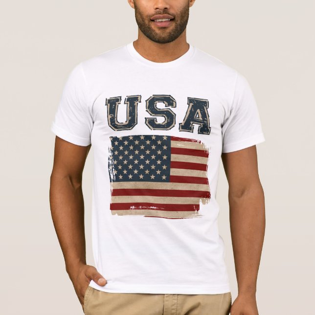 Camiseta bandeira dos EUA (Frente)
