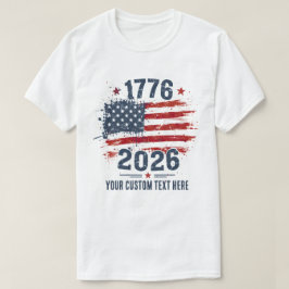 Camiseta Bandeira dos EUA 1776 2026 Aniversário