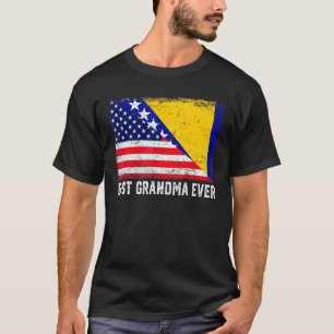 Camiseta Bandeira Dos Eua - A Melhor Avó Da Bandeira Da Bós