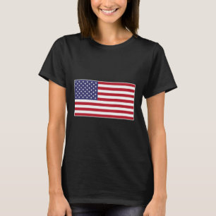 Camiseta Bandeira dos EUA Adesivo no Peito Estandarte Estre