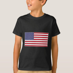 Camiseta Bandeira dos EUA Adesivo no Peito Star Spangled Ba