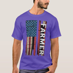 Camiseta Bandeira dos EUA Agricultor Agricultores Americano