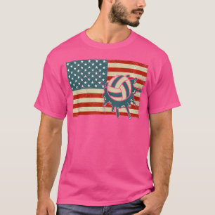 Camiseta Bandeira Dos Eua Água Esportes Água Voleibol E Pis