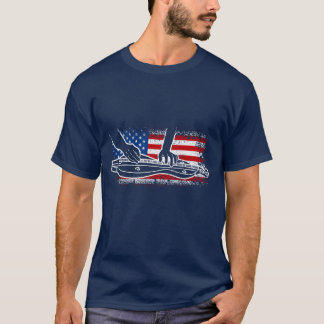 Camiseta Bandeira dos EUA América 4 de Julho Dulcimer prese