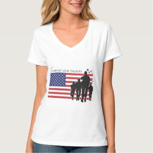 Camiseta Bandeira dos EUA - apoie nossas tropas