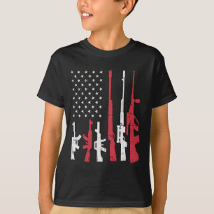 Camiseta Bandeira dos EUA Armas Engraçado Orgulho Americano