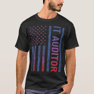 Camiseta Bandeira dos EUA Auditor de TI