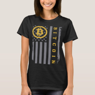 Camiseta Bandeira dos EUA Bitmoeda Digital em Distância Moe