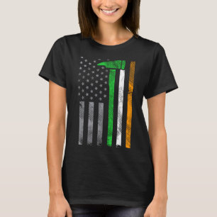 Camiseta Bandeira dos EUA Bombeiro Irlandês Americano Macha
