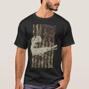 Camiseta Bandeira dos EUA Camo Americana Garça Lagarto gráf