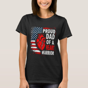 Camiseta Bandeira dos EUA CHD Conscientização Orgulhoso Pai