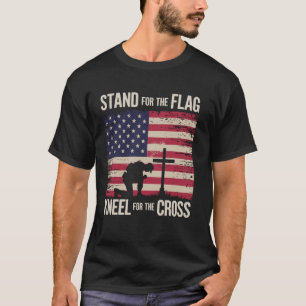 Camiseta Bandeira dos EUA Citação Religiosa 4 de Julho para