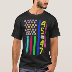 Camiseta Bandeira Dos Eua Com Ovos Engraçado Trump 45 47 Pá