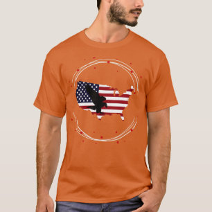 Camiseta Bandeira dos EUA com Silhueta de Águia 3