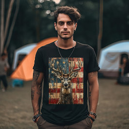Camiseta Bandeira dos EUA com Veado