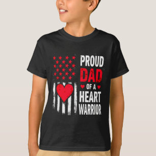 Camiseta Bandeira Dos EUA Conscientização CHD Orgulhoso Pai