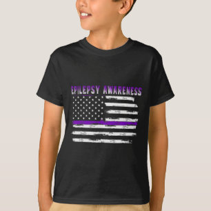 Camiseta Bandeira dos EUA de Conscientização sobre Epilepsi