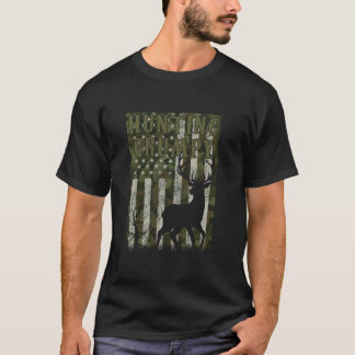 Camiseta Bandeira dos EUA Deer Elk Buck Camoflage caçando P