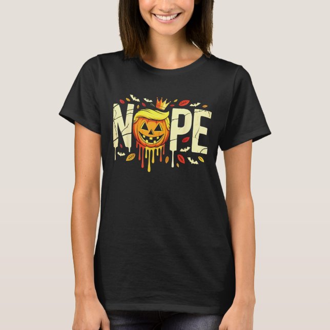 Camiseta Bandeira dos EUA Distressed Funny No Kings Hallowe (Frente)