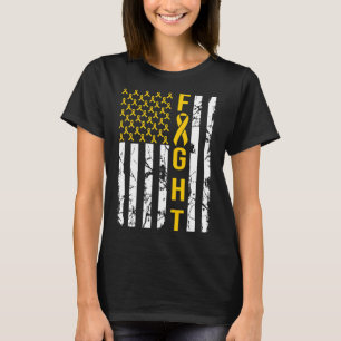 Camiseta Bandeira Dos Eua Em Setembro Vestimos Cancer De In