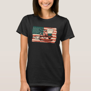 Camiseta Bandeira dos EUA Engenheiro Elétrico Americano Ele