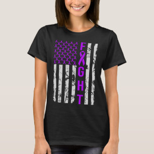 Camiseta Bandeira dos EUA Envelhecida Apoio à Conscientizaç