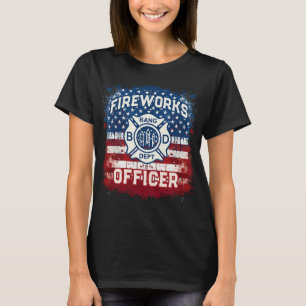 Camiseta Bandeira dos EUA Fogos de Artifício Diretor de Seg