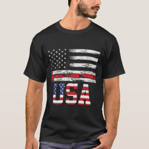 Camiseta Bandeira dos EUA Martelo 4 de Julho 1776 Liberdade