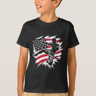 Camiseta Bandeira dos EUA Mma Artes Marciais Mistas Kickbox