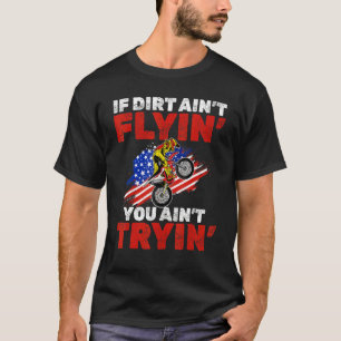 Camiseta Bandeira dos EUA MX Motocross se a sujeira não est