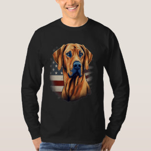 Camiseta Bandeira dos EUA no Dia 4 de Julho Rhodesian Ridge