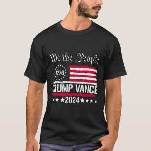 Camiseta Bandeira Dos EUA Nós O Povo Apoiamos Trump Vance 2