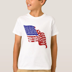 Camiseta bandeira dos EUA, pavilhão dos EUA, pavilhão ameri