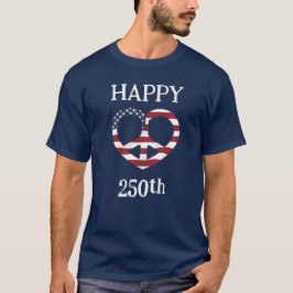 Camiseta Bandeira dos EUA Paz Coração
