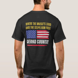 Camiseta Bandeira dos EUA (Preta) / Música Alta e Passos Co