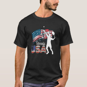Camiseta bandeira dos EUA tênis, bandeira dos EUA tênis, tê
