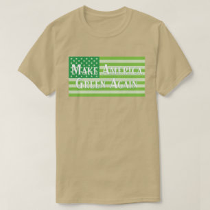 Camiseta Bandeira dos EUA Tornar a América Verde Novamente
