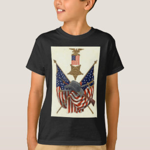 Camiseta Bandeira dos EUA União Medalha de Guerra Civil Águ