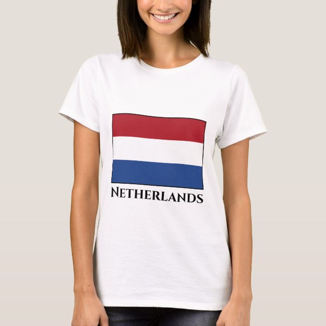 Camiseta Bandeira dos Países Baixos (Frente)