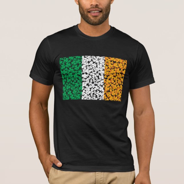 Camiseta Bandeira dos Shamrocks da Irlanda (Frente)