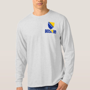 Camiseta Bandeira e Casaco de Armas da Bósnia e Herzegovina