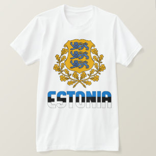 Camiseta Bandeira e Casaco de Armas Patriótica