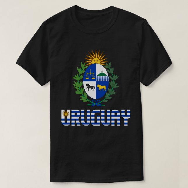 Camiseta Bandeira e Casaco de Armas Patriótica (Frente do Design)