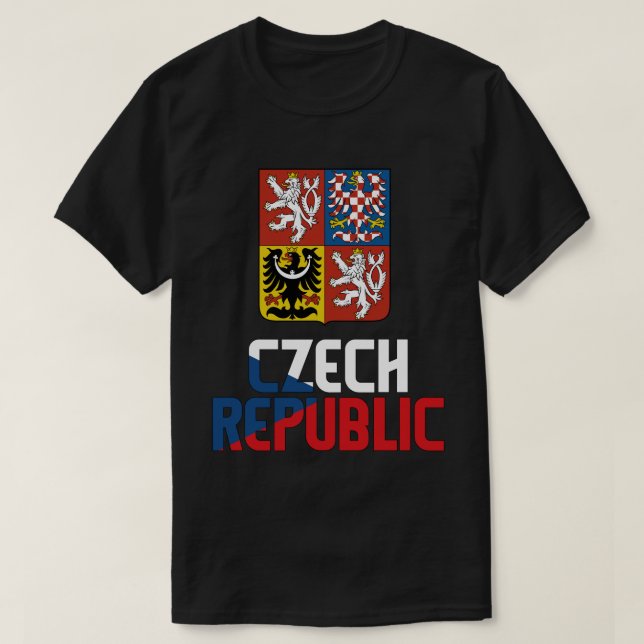 Camiseta Bandeira e Casaco de Armas Patriótica na República (Frente do Design)